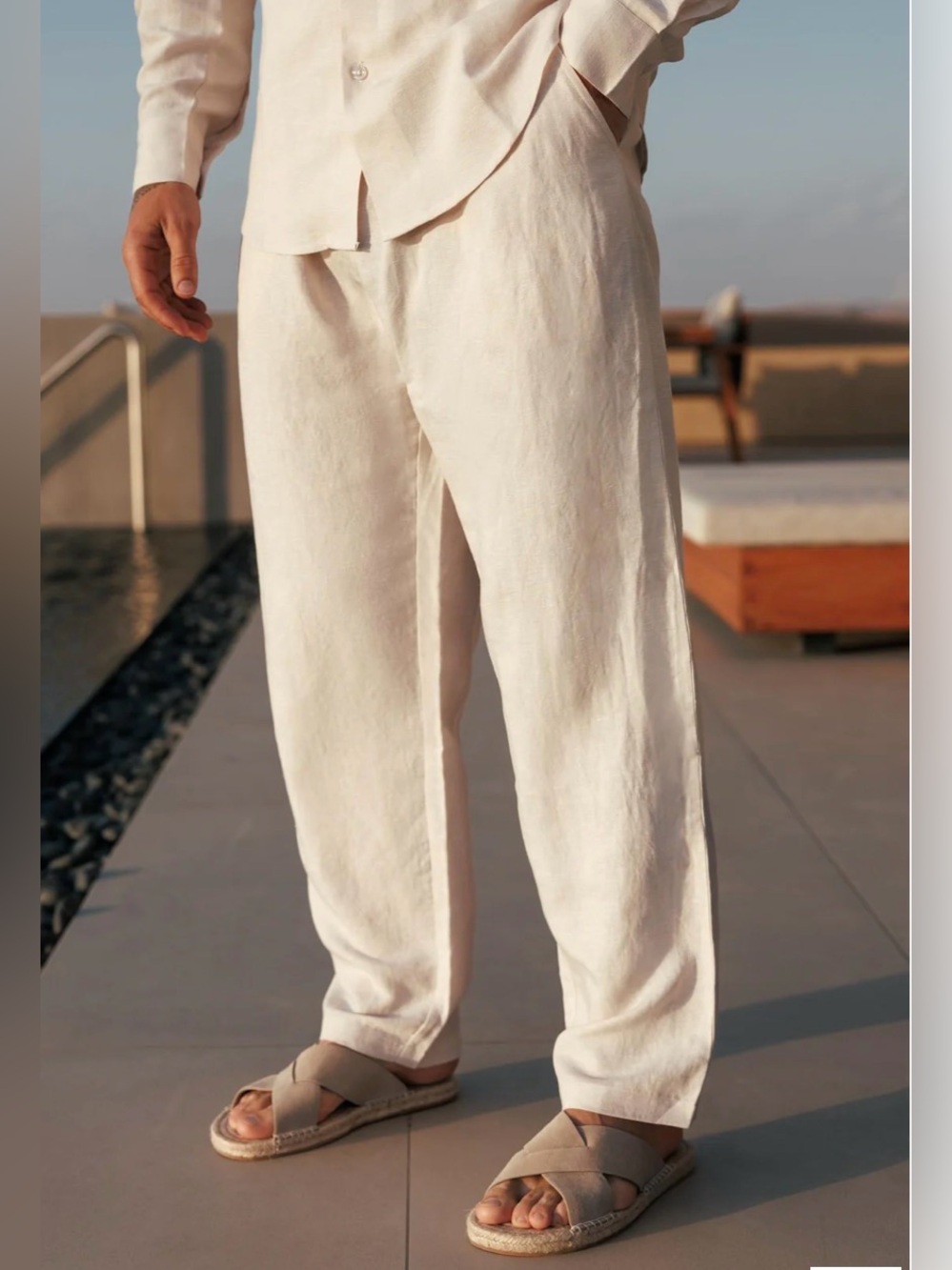 Legend London LINEN TROUSER - OAT 34